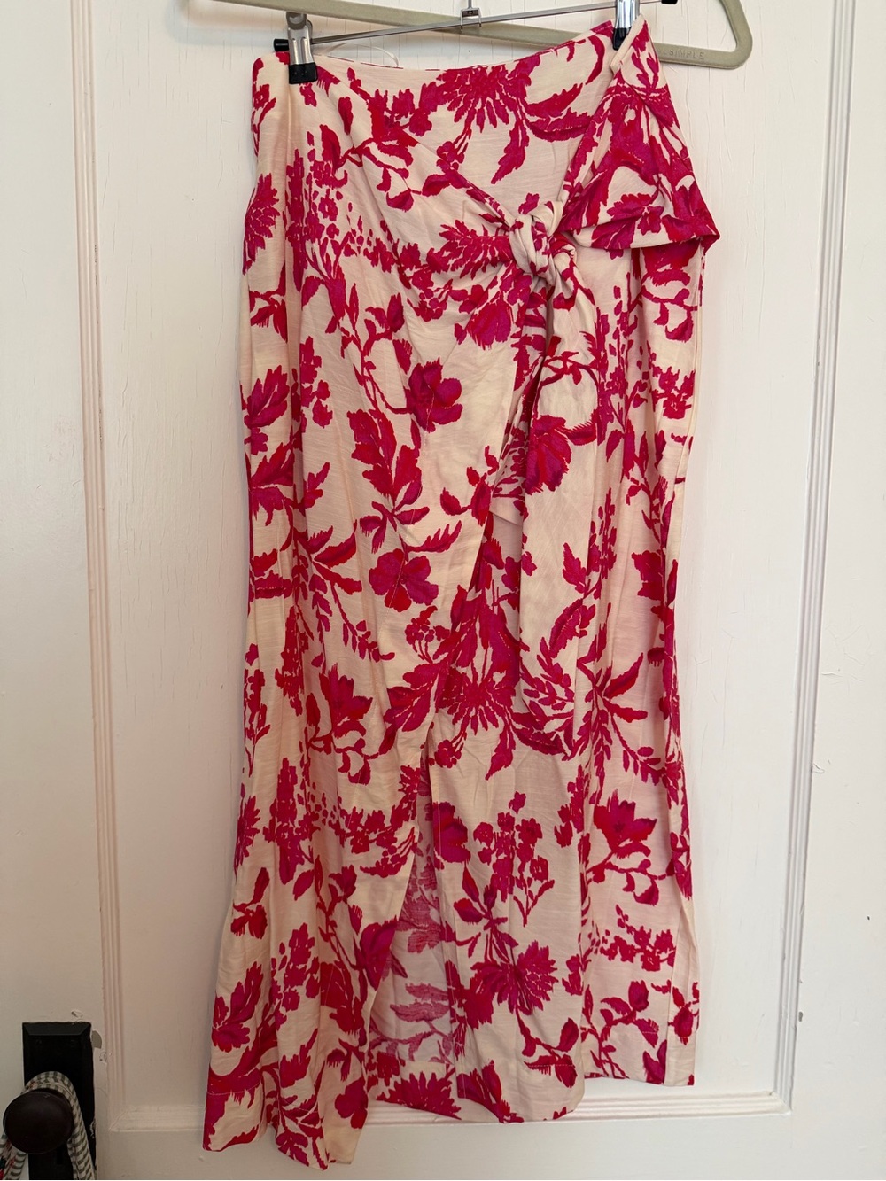 Mango Pink Floral Wrap Skirt